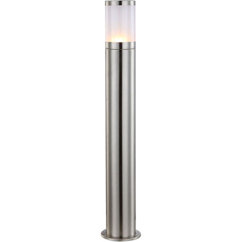 Globo – Lampe d'extérieur en acier inoxydable IP44 – Hauteur 80 cm – Douille E27 – 1x 60W max – 32016