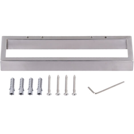 Stainless Steel Towel Rack Bathroom Towel Holder Wall Mounted Towel Bar Square Thicken Towel Hanger
