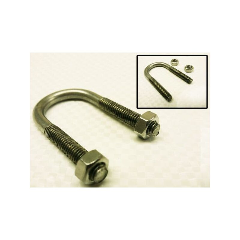 Securefix Direct - Stainless Steel u Bolt with 2 Hex Nuts M10 (110MM Boat Hose Pipe Tube Clamp)