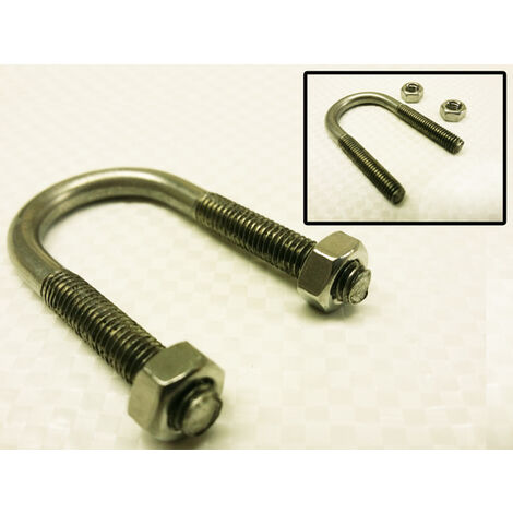 Stainless Steel  U Bolt with 2 Hex Nuts M6 (55MM Boat Hose Pipe Tube Clamp)