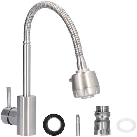 Stainless Steel Universal Water Faucet Bathroom Basin Sink Hot and Cold Water Tap with 2 Gear for Home Kitchen