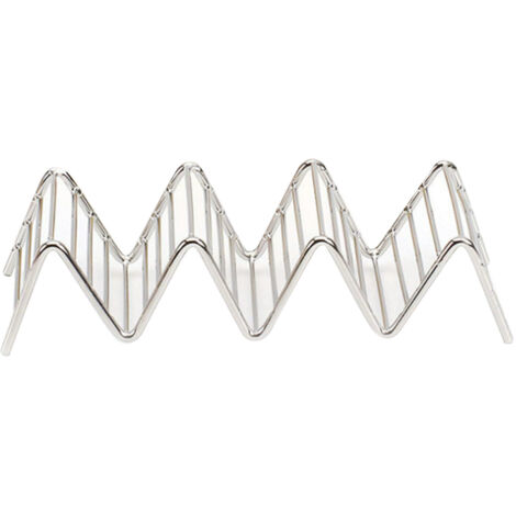 Stainless Steel V Shaped Taco Holder Corn Roll Spring Roll Taco Stand Home Pancake Food Rack 3‑4 Grids 6.3x18.5x4.5cm/2.5x7.3x1.8in