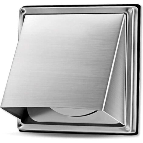 Stainless Steel Ventilation Grille - Weatherproof with Non-Return Valve - Perfect for Tumble Dryers, Cooker Hoods, Ventilation Systems, Exhaust Ducts (100 mm)