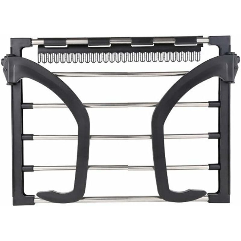 Stainless Steel Wall Mounted Collapsible Clothes Dryer for Radiator, Balcony Black