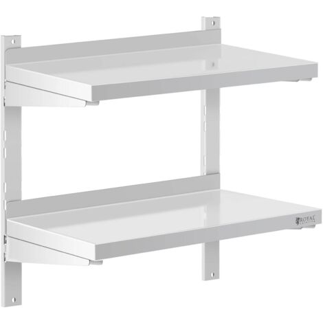 Stainless Steel Wall Shelf Kitchen Shelf Commercial Kitchen 2 Shelves 30x60cm