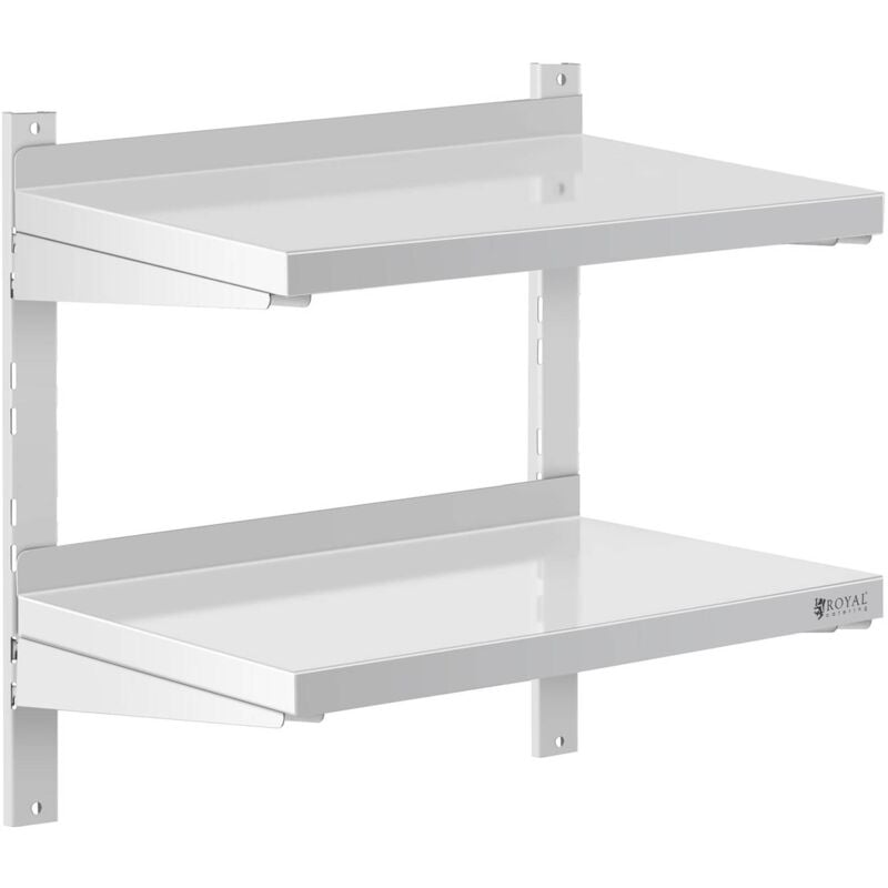 Stainless Steel Wall Shelf Kitchen Shelf Commercial Kitchen 2 Shelves 40x60cm