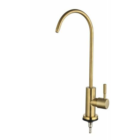 Stainless Steel Water Purifier Faucet Kitchen Water Purifier Faucet Straight Drinking Faucet Brushed Gold