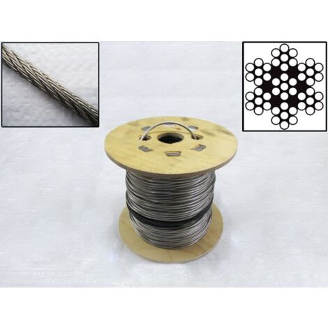 Stainless Steel Wire Rope Cable 2.5MM 7x7 (100M Reel 7 x 7 Rigging Marine)