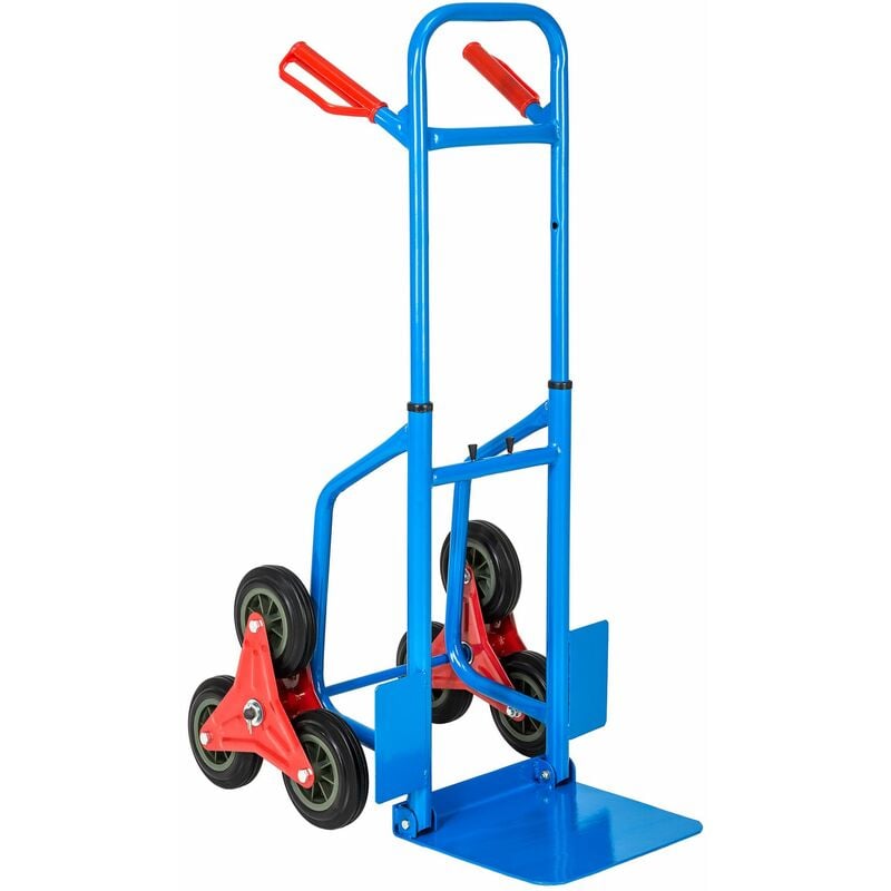 Tectake - Stair-climbing sack barrow up to 100kg - sack truck, sack trolley, hand truck - blue