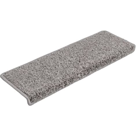 Stair Mats 15 pcs 65x21x4 cm Grey Rectangular Edge vidaXL