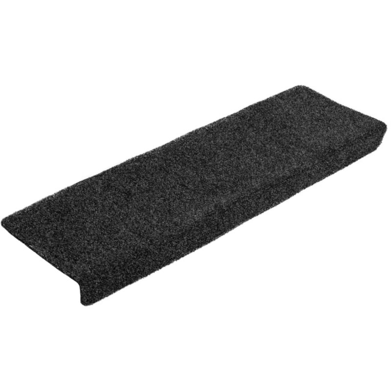 Stair Mats Self-adhesive 10 Pcs 65x21x4 Cm Grey Rectangular Edge Vidaxl