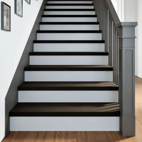 Stair Treads 16 pcs Brown Black 100x30x2 cm Solid Wood Oak vidaXL