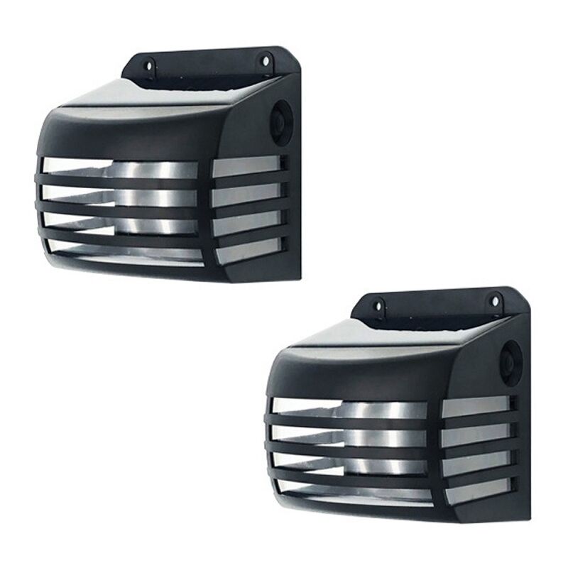 Lot de 2 lampes solaires de jardin d'extérieur - Étanches - Éclairage de clôture