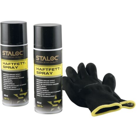 Staloc Haftfettspray - Beschlägespray für Dreh-/Kippbeschläge 400ml transparent - 2 Stück