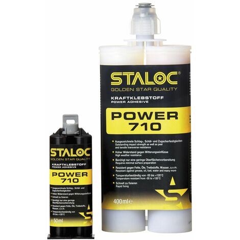 STALOC Power 710 50ml milchig weiß 2K-Strukturklebstoff, 2 Komponentenkleber ohne Mischer