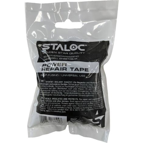 Staloc Power Repair Tape - Isolierband selbstverschweißend 3m - Dichtungsband wasserdicht für Notfall Reparaturen, auch unter Wasser - 2 Stück