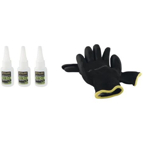 Staloc Sekundenkleber SET Kunststoff - Sofortkleber 4S15 schnellhärtend, 20g transparent - 3 Stück