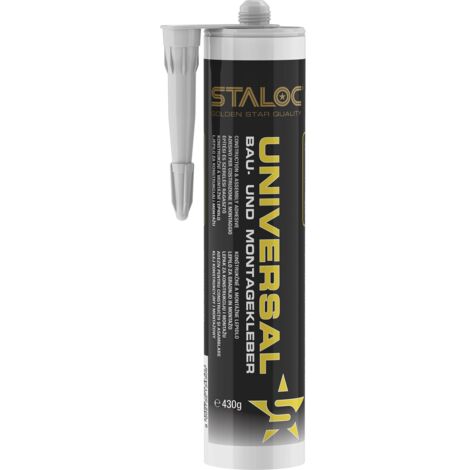 Staloc Universal Montagekleber - All-inOne Klebelösung - Baukleber für den Innen- als auch Außenbereich, 430g weiß