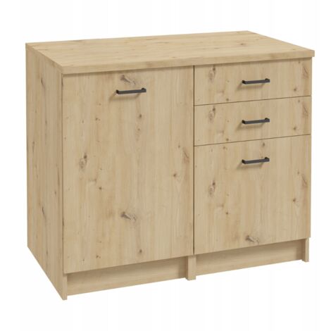 STAMAR  Küchenmöbel Set - 100 x 60 cm - Eiche Artisan - Elegant - Praktisch - Flexibel
