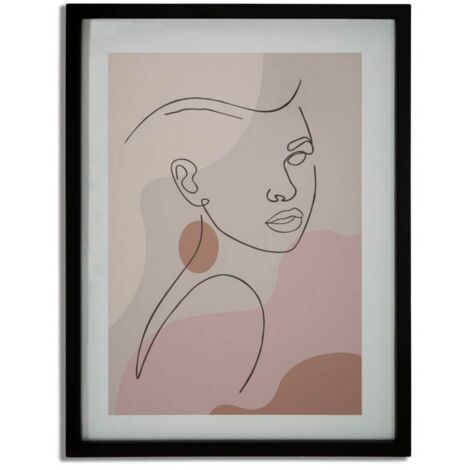 Stampa donna decorativa con cornice in MDF per decorazioni ambienti -Modello 2
