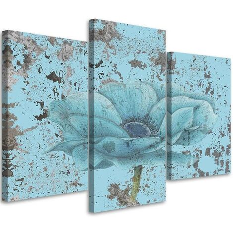 Stampa su tela 3 parti, Fiore di mare retrà² - 150x100