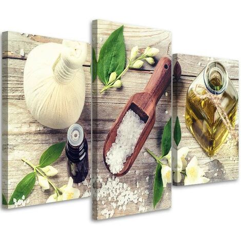 Stampa su tela 3 parti, Spezie in cucina - 90x60