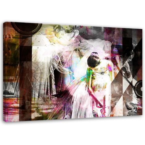 Stampa su tela, Ballerina in abito da sera - astratto - 60x40