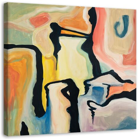 Stampa su tela, Composizione a pastello - 40x40