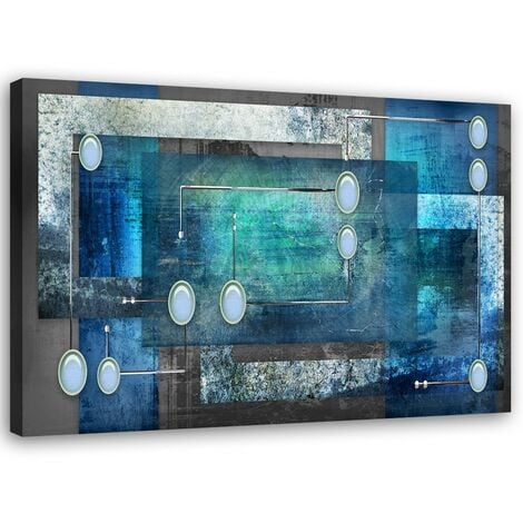 Stampa su tela, Composizione blu - 120x80