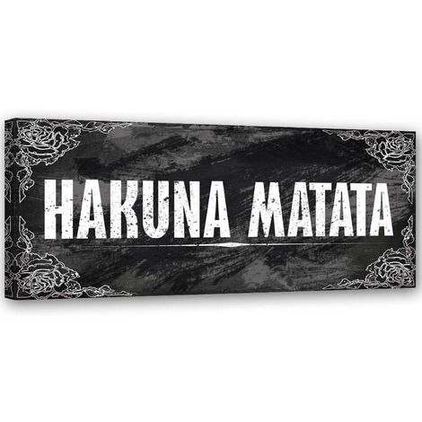Stampa su tela, Iscrizione Hakuna Matata del Re Leone - 90x30