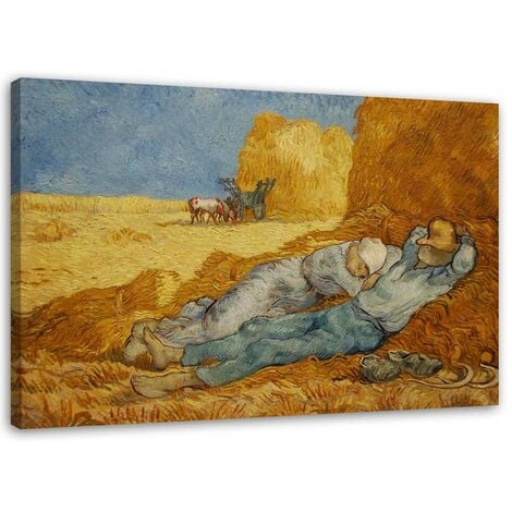 Stampa su tela, Siesta - Riproduzione di V. van Gogh - 120x80