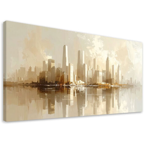 Stampe su Tela, Architettura moderna della città beige, 100x50