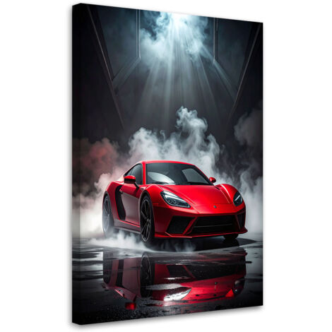 Stampe su Tela, Auto sportiva rossa, 40x60