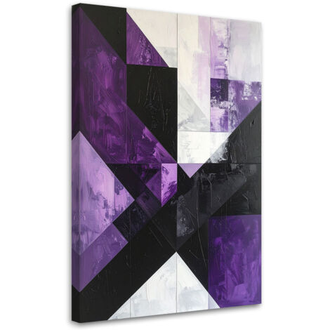 Stampe su Tela, Forme geometriche viola, 40x60