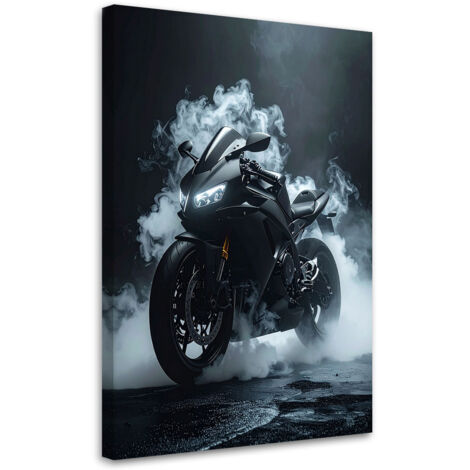 Stampe su Tela, Motocicletta sportiva nera, 40x60