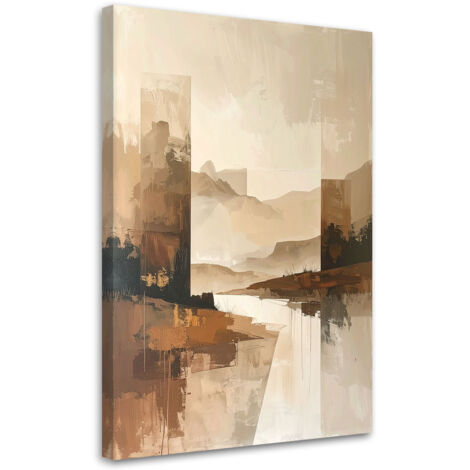 Stampe su Tela, Paesaggio montano pastello Paesaggio rustico Natura, 20x30