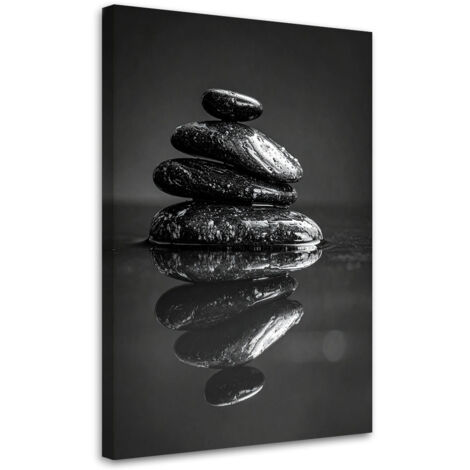 Stampe su Tela, Pietre nere zen spa, 20x30
