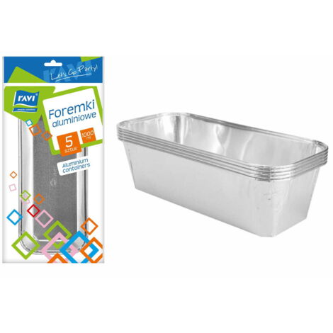 Stampi in alluminio per carni pâté torte 1000 ml 5 pezzi