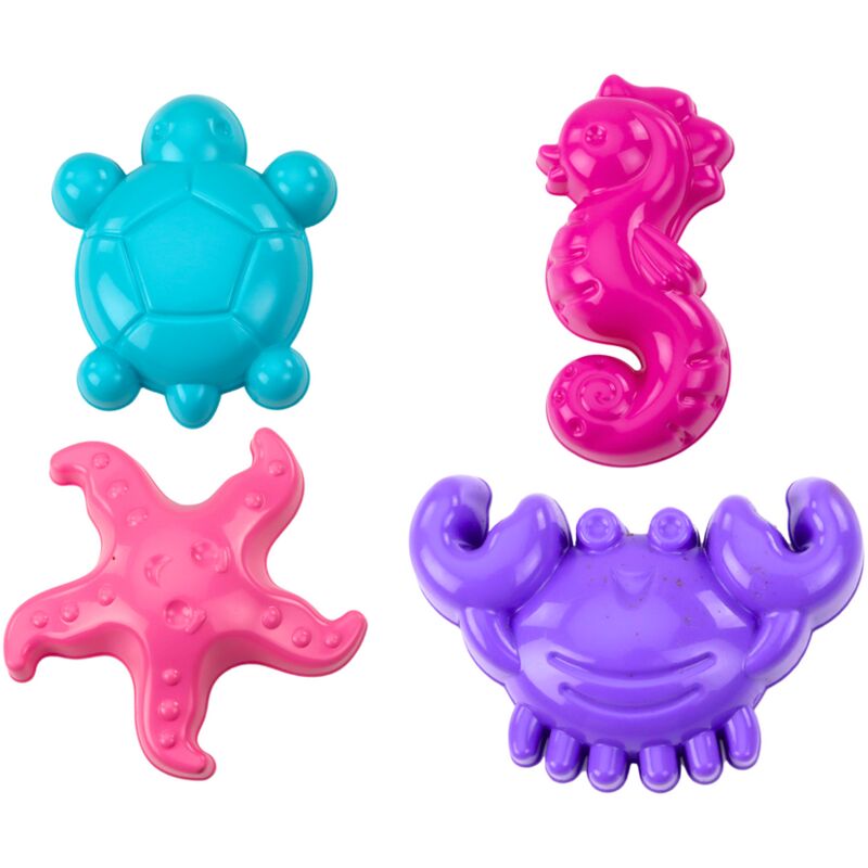 Stampi per sabbia di mare, 4 pezzi, granchio