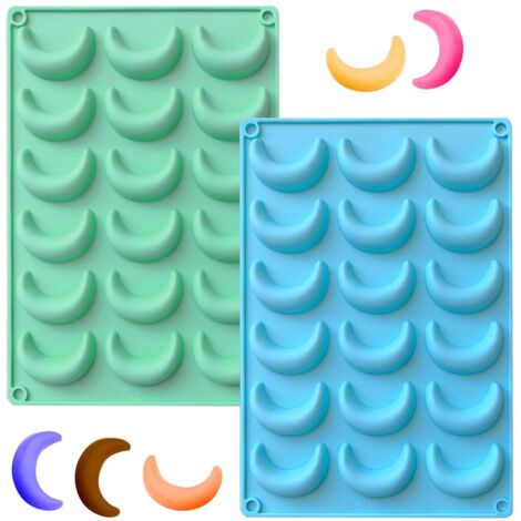 Stampi per torte in silicone, set di 2 stampi per croissant, stampi per biscotti antiaderenti per torta al cioccolato