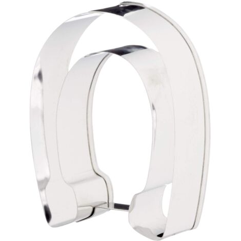 Stampini per biscotti a forma di ferro di cavallo, argento, circa 7.5 cm