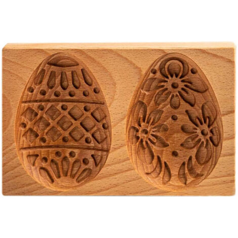 Stampini per biscotti in legno fai da te, stampi per biscotti in legno intagliati in 3D, stampi decorativi per biscotti per la cottura (Natale, Ringraziamento, Halloween, Pasqua).