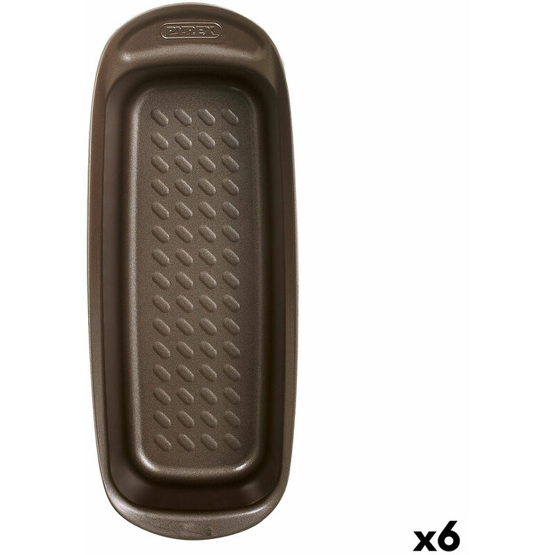 Image of Stampo da Forno Pyrex Asimetria Rettangolare Nero ø 26 cm (6 Unità)