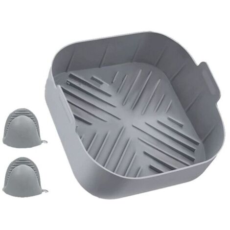 Stampo in silicone KZQ per friggitrice ad aria, 20 cm, grigio