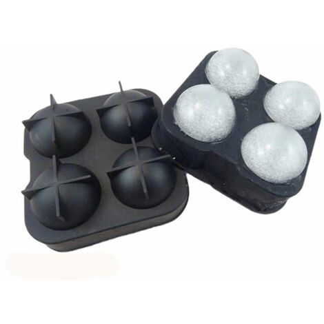 STAMPO IN SILICONE PER 4 PALLINE DI GHIACCIO PER BIBITE E BIBITE
