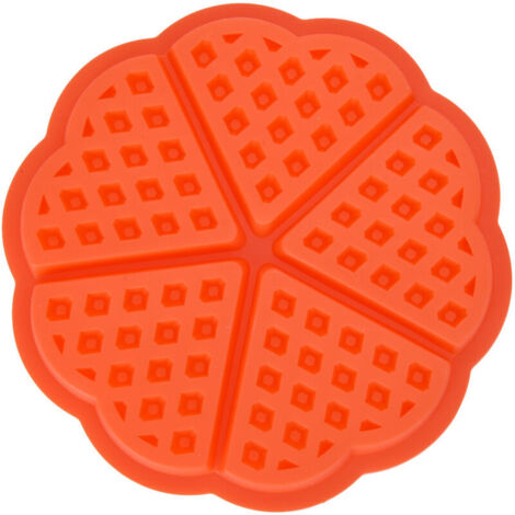 Stampo in silicone per waffle per torte, cioccolatini, caramelle, biscotti, muffin, colazione, cucina, 4/5 cavità (rotondo)