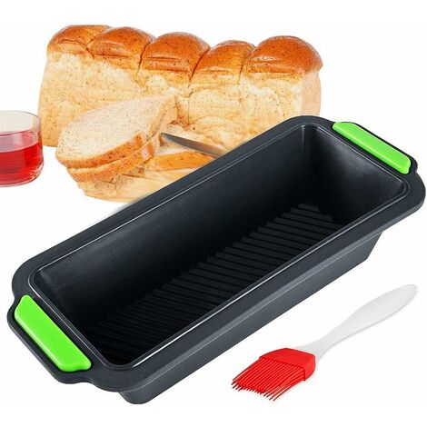 Tallgoo 2PCS Stampo in Silicone C Stampo Baguette，Mini Teglia da Forno per Pane Stampo da Forno Loaf Baking Mould Stampo 12 Griglie per Pane Francese 3 Griglie 