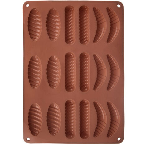 Stampo per biscotti pralinati in silicone marrone, 33 cm