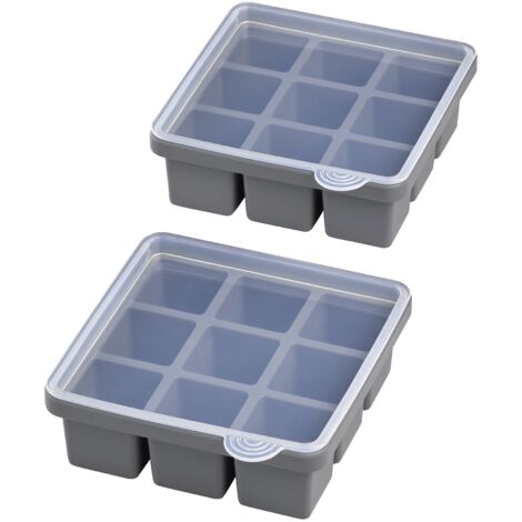 Stampo per cubetti di ghiaccio APS con coperchio, set da 2