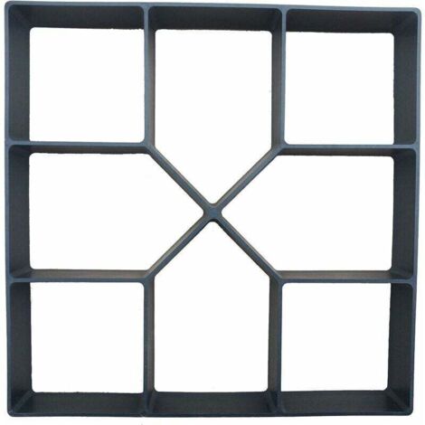 Stampo per pavimentazione in plastica da 40 x 40 cm per giardino, terrazza, vialetto, patio, marciapiedi, pavimentazione in cemento, percorso, stampo per pavimentazione riutilizzabile, stampo per cass